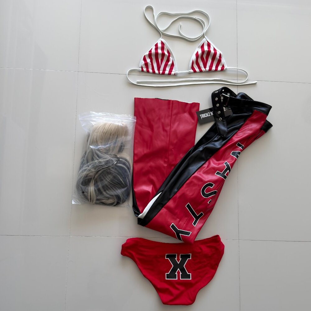 NWT Christina Aguilera Dirrty Costume including Wig - Size Small